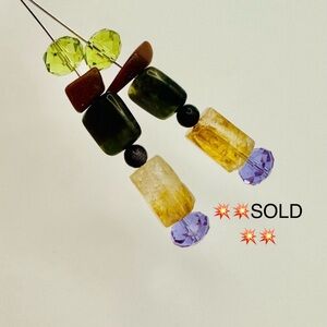 Nina Juniper Totem Gem Stone Earrings